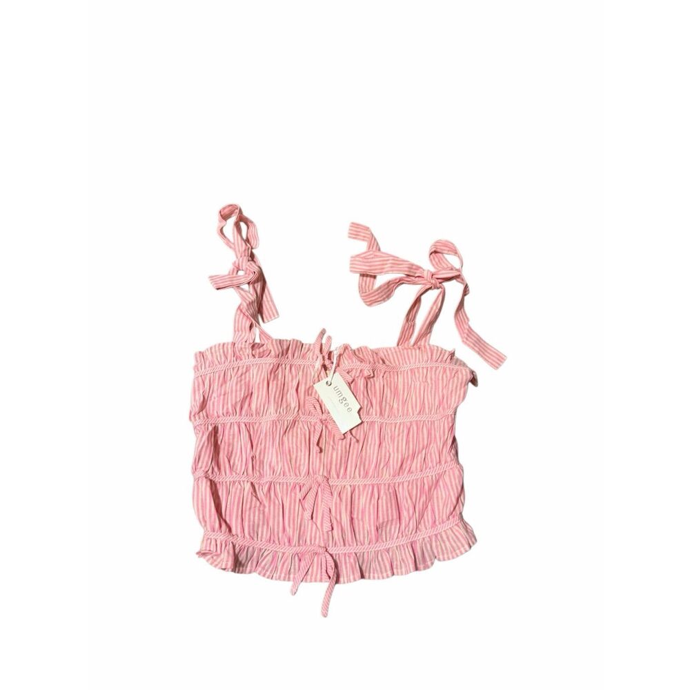 Brand New Umgee Women's Size Small Pink Cropped Top Shirt